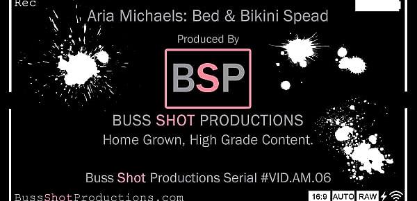  AM.06 Aria Michaels Bed & Bikini Spread BussShotProductions.com Preview